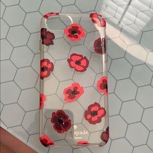 flower clear kate spade phone case iphone7/8